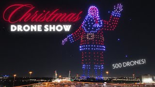 SURPRISE Christmas Light Show Using 500 Drones!