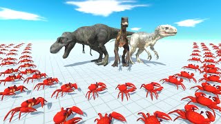 Red Crab or Carnivorous Dinosaur - Who is Stronger?