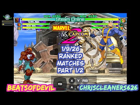 MvC2 Dhalsim BeatsofDevil vs chriscleaners626 Ranked Matches 1/9/26 Steam Netplay (part 1 of 2)