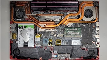 MSI GL63 8RE Disassembly RAM SSD Hard Drive Upgrade Fan Heatsink Thermal Paste Repair Battery