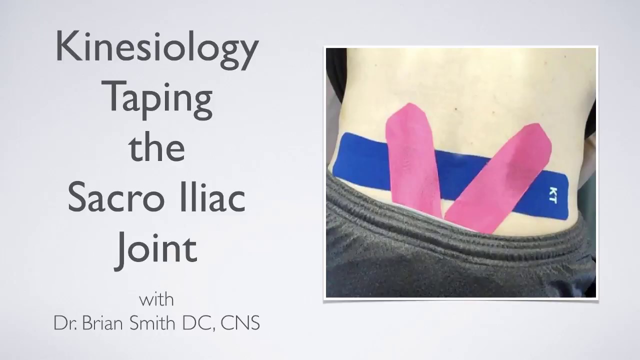 Kinesiology taping the SacroIliac Joint Manahawkin Chiropractor Dr