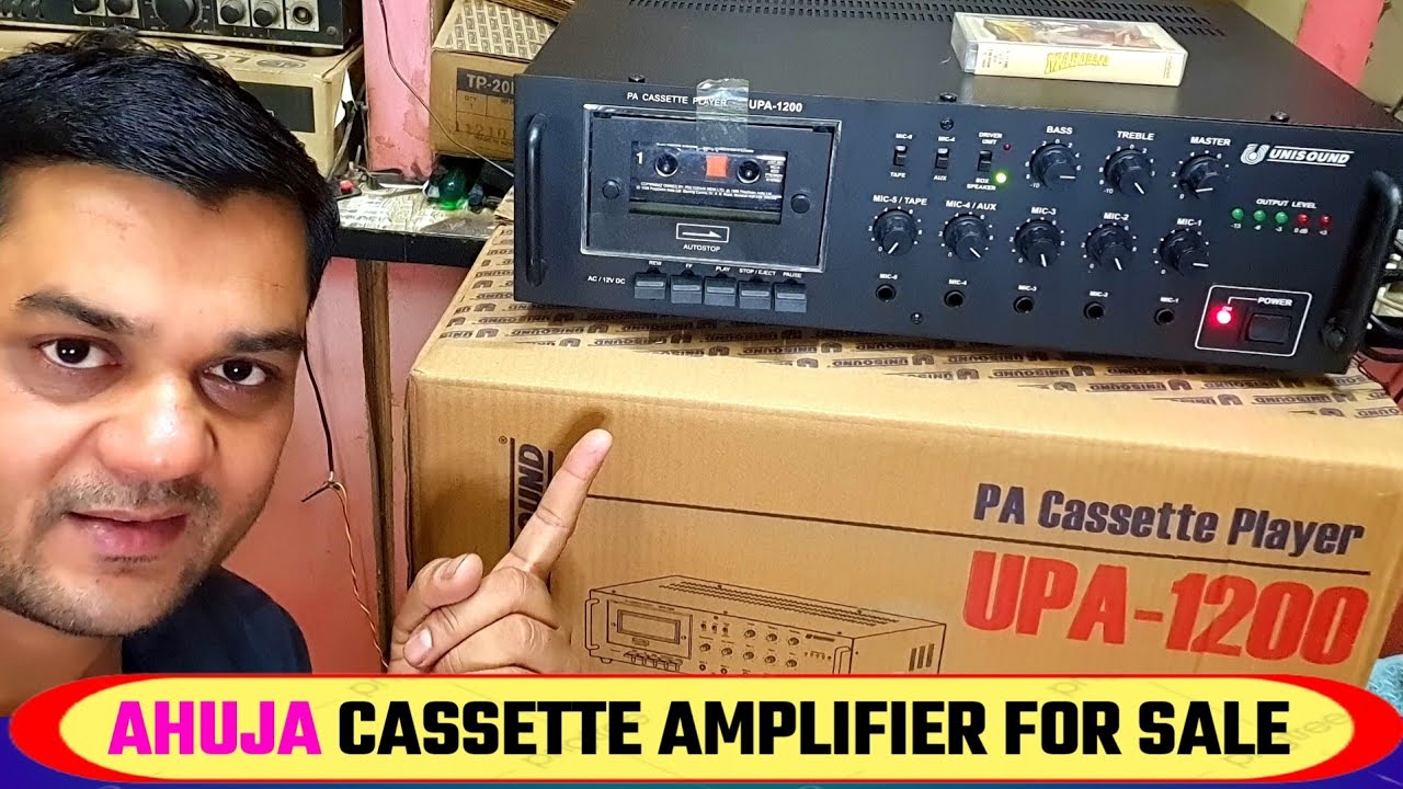 SOLD। Brand New AHUJA Unisound Upa 1200 Amplifier with Cassette Player For Sale । Unisound upa 1200