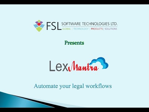Litigation Management Software | Legal Case Management Solution - video from LexMantra