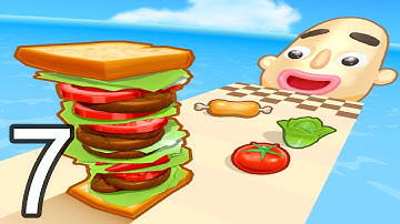 Sandwich Runner - Gameplay Walkthrough Part 7 All Levels (Android, Ios)