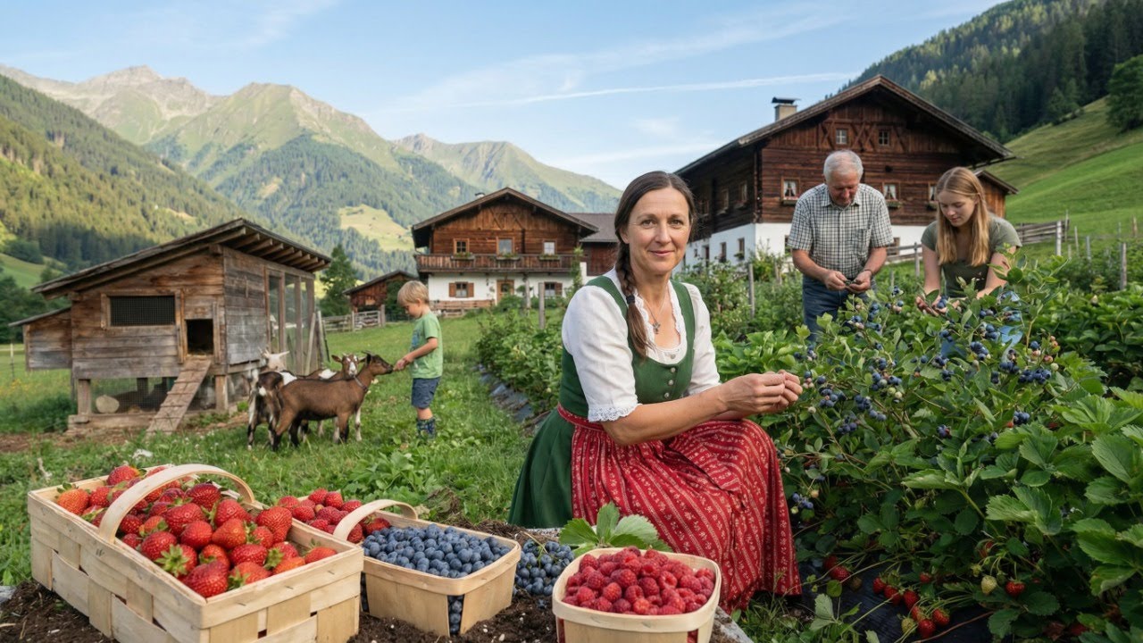 Harvesting Fruit by Hand  Peaceful Tirol Valley
