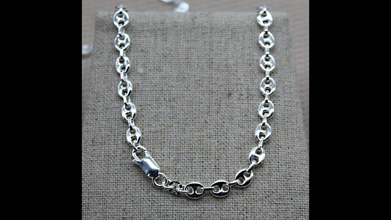 Collier Grains de Café, Chaîne Grain de Café, Chaîne Argent Lourd