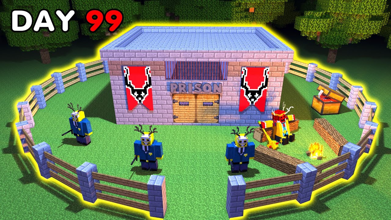 Herobrine Escape From The SAFEST PRISON in 99 Nights in The Forest - Minecraft Animation