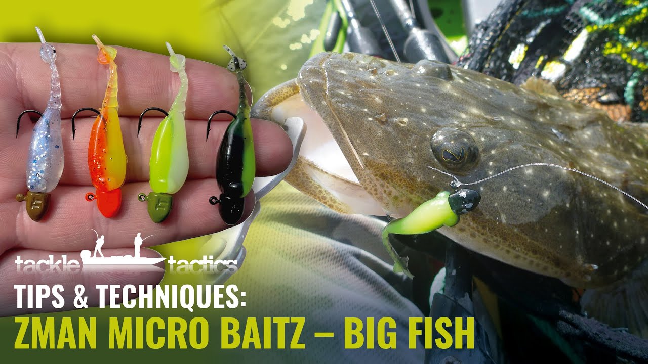 ZMan 2 StingerZ - Bream and Flathead Fishing on Micro Finesse BaitZ Soft  Plastics How To 