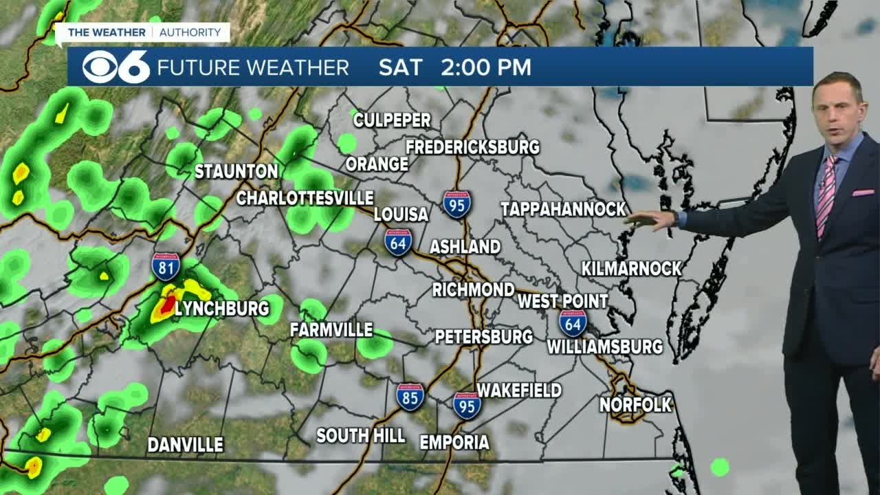 When cold front could bring some scattered storms this weekend - YouTube