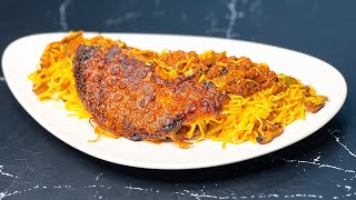 ‏Special Spaghetti (persian makaroni with tahdig)