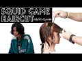 SQUID GAME HAIR CUT TUTORIAL - SHORT HAIRSTYLE OF THE WOLF CUT MADE POPULAR BY TIKTOK