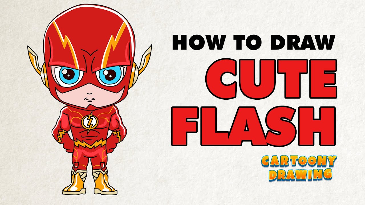 FLASH - How to draw FLASH of JUSTICE LEAGUE - YouTube