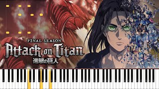 The Rumbling - "Colossal" Attack on Titan Piano Cover | Sheet Music [4K]