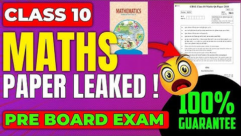 😱Maths Paper Leaked Preboard Class 10 🤯 | Class10 Maths important questions | Maths questions exphub
