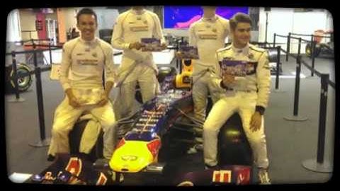 The McLaren Autosport Team with the Stopwatch Circuit Conun