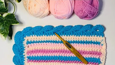 How To Crochet Wavy Shell Stitch Border