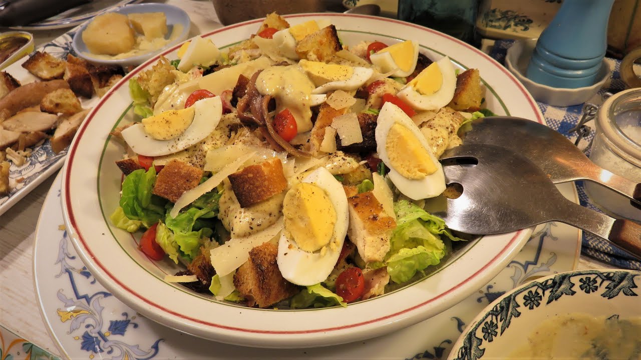 MA SALADE CSAR maison sauce inratable   Caesar salad faon Mre Mitraille   Gourmandises TV