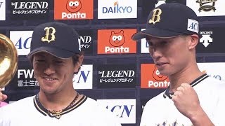 2019年5月22日 オリックス・後藤選手・小田選手ヒーローインタビュー