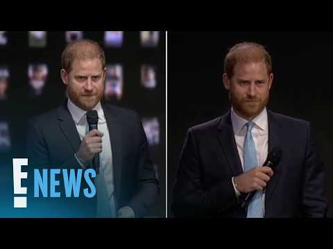 Prince Harry REACTS After Teleprompter Fails During Speech | E! News