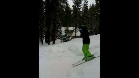 my first landed front flip on skis