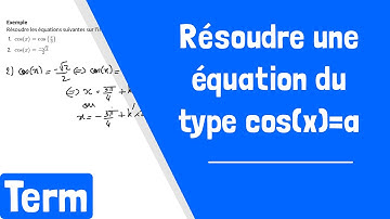 Comment résoudre une équation du type cos(x)=a ?