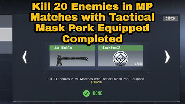 Kill 20 Enemies in MP Matches with Tactical Mask Perk Equipped | SEASONAL Heavy Duty COD Mobile