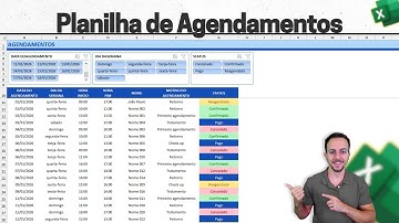 Planilha de Agendamento no Excel | Consultas, Pacientes, Clientes | Baixar Grátis