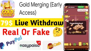 Gold Merging – Another money making game? – Is it a scam app? [Review] App to Earn Money 2025 screenshot 2