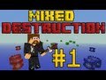 Minecraft Mixed Destruction #1 - Четыре команды