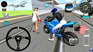 ✅3D Driving Class Simulator - Bullet Train Vs Motorbike - Bike Driving Game - Android Gameplay #69
