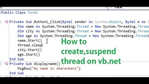how to create, suspend thread on vb.net