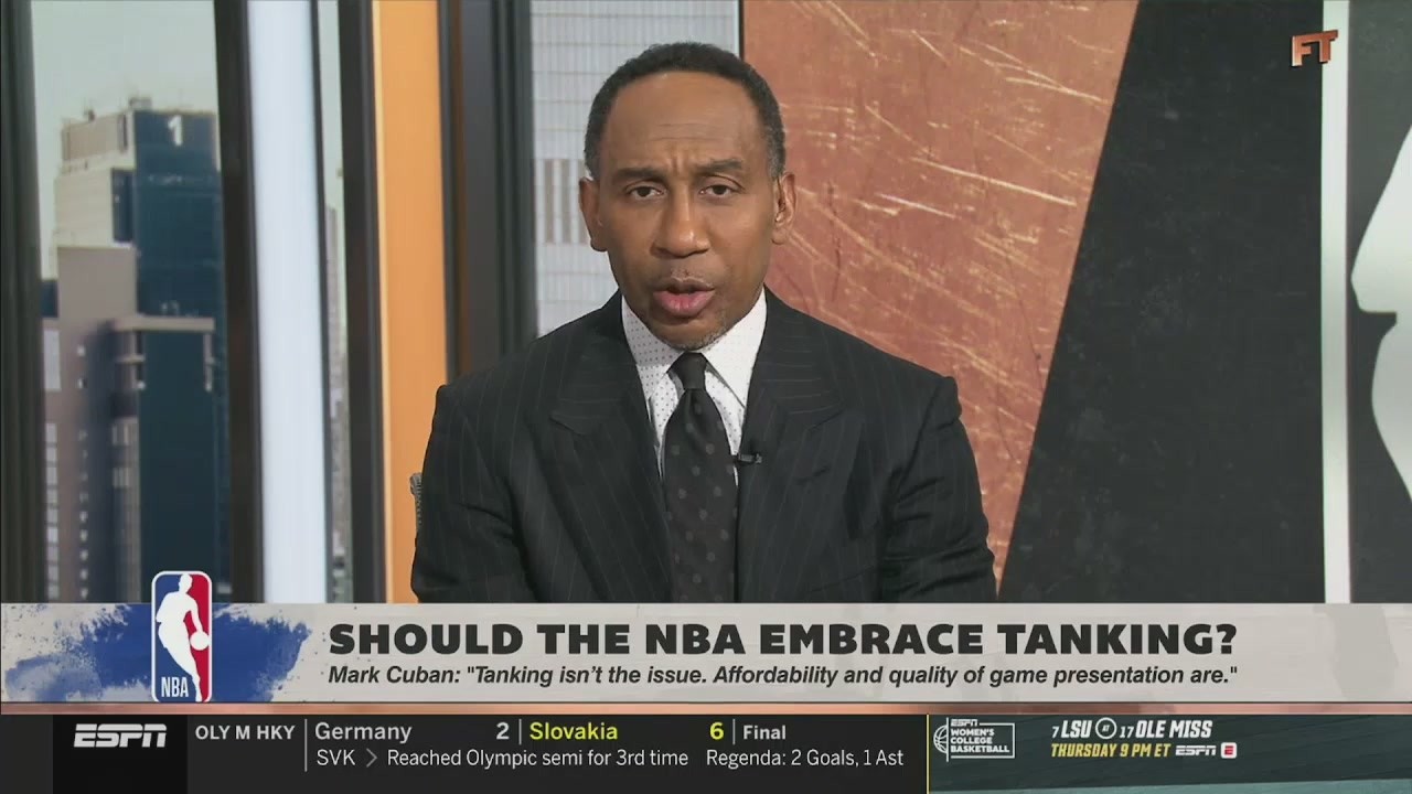 FIRST TAKE | Stephen A. reacts to Mark Cuban calls out Adam Silver says NBA should embrace tanking