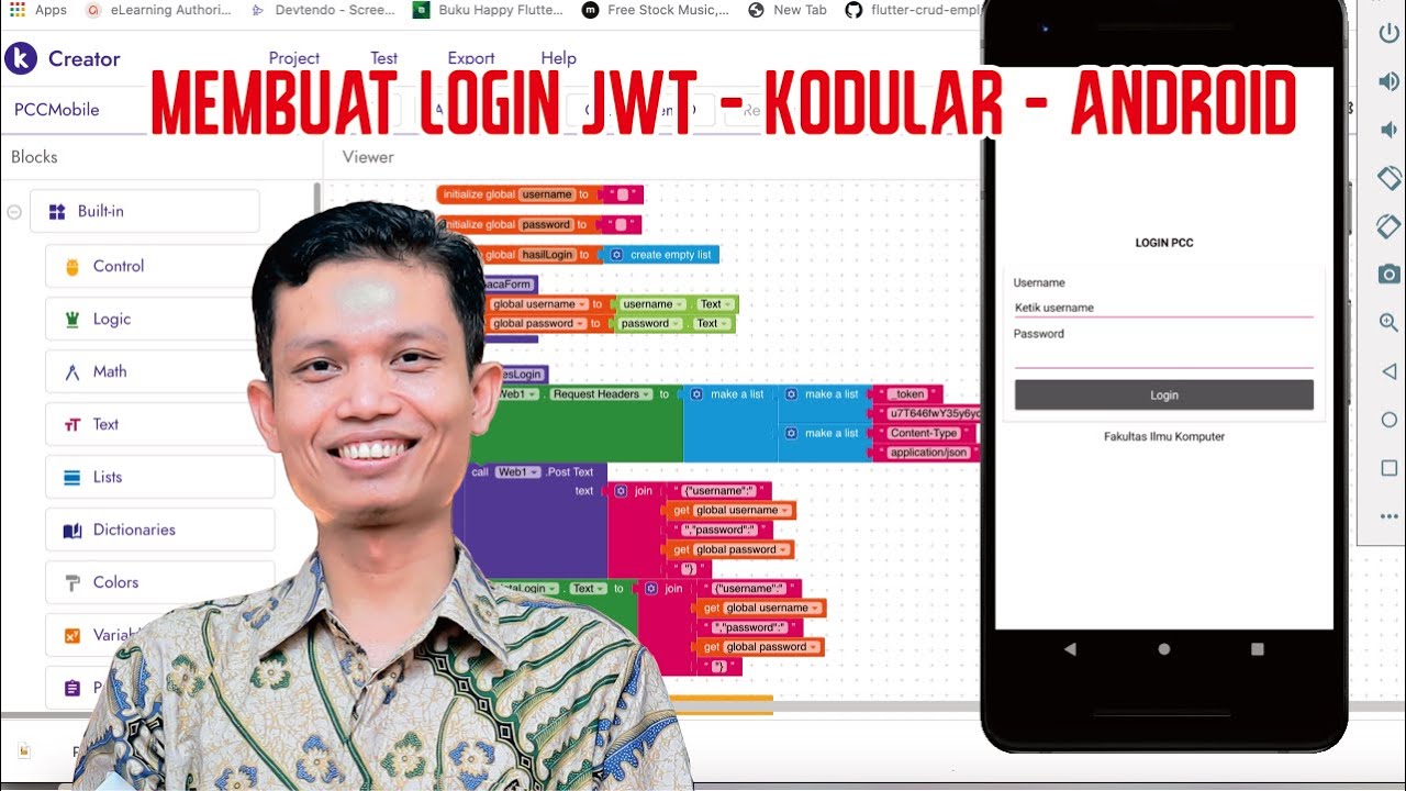 Membuat Login Android dengan KODULAR dan JWT Token - YouTube