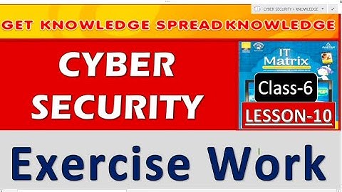 IT MATRIX CLASS-6 CH-10 PART-5 CYBER SECURITY  @Get Knowledge  Spread Knowledge