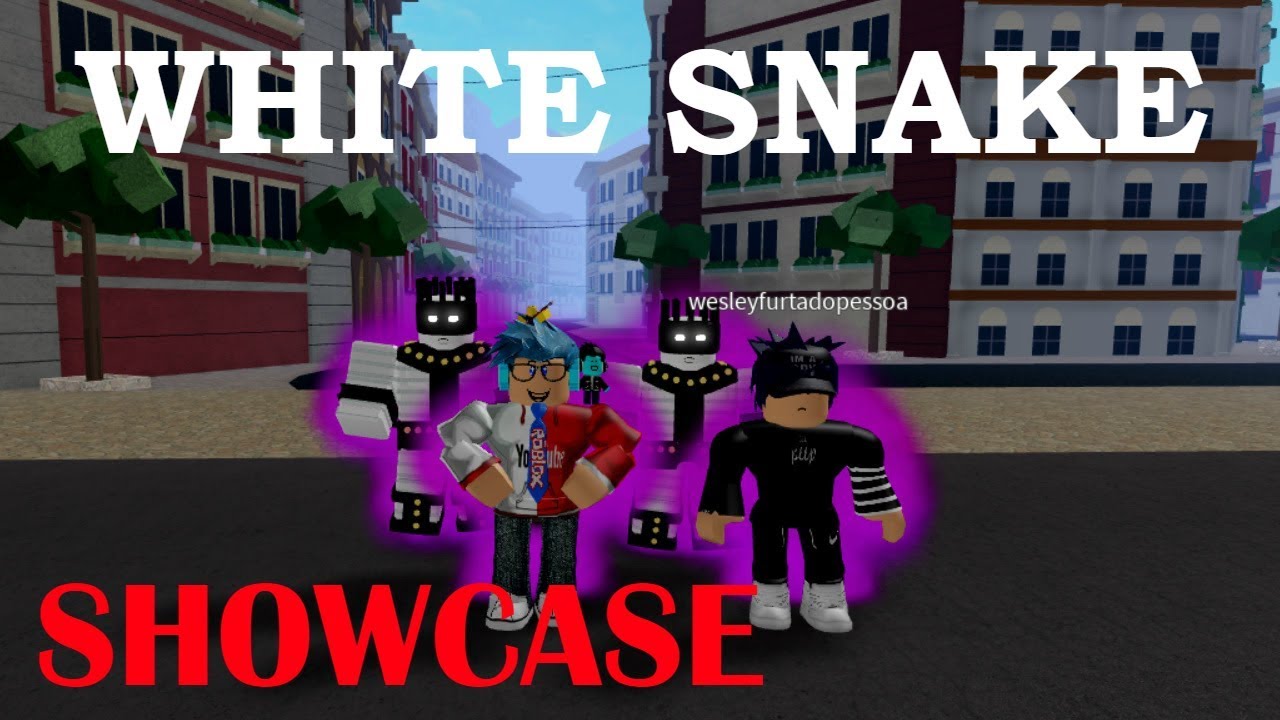 White Snake Showcase Server Vip Jojo Blox En Espanol Roblox Youtube - white snake showcase server vip jojo blox en español roblox