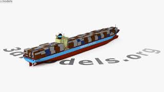 Gudrun Maersk-class container ship 3D model by 3DModels.org