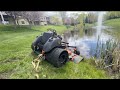 Mower Breaks & loses control into the pond