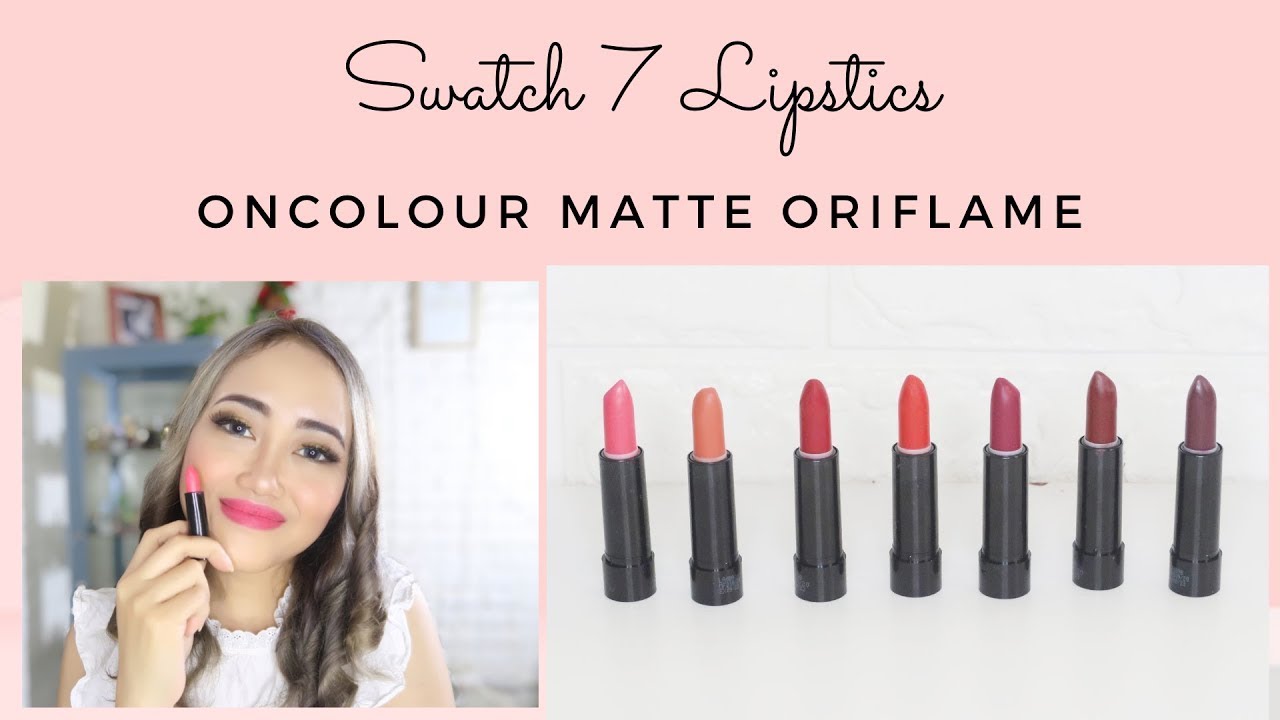 NEW ONCOLOUR MATTE LIPSTICK ORIFLAME : SWATCH 7 LIPSTICKS IN 2 MINUTES WITH ME!