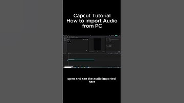 how to import audio from PC #capcut