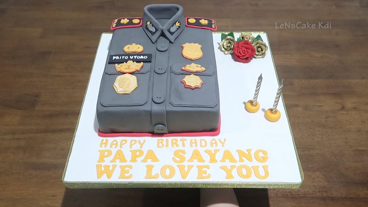Dekorasi Kue Ulang Tahun Baju Polisi Terbaru - YouTube