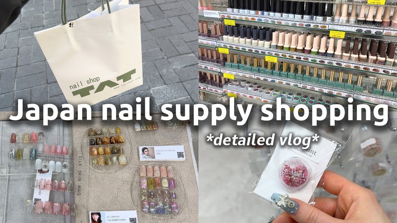shop with me for nail supplies in Japan 🛍️ huge shopping vlog in Nail TAT Shinjuku, Tokyo [ENG SUB]