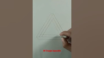 Drawing 3D Triangle impossible #shorts  #opticalillusion