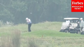 JUST IN: Trump Spotted Golfing With Granddaughter Kai At Trump National Golf Club