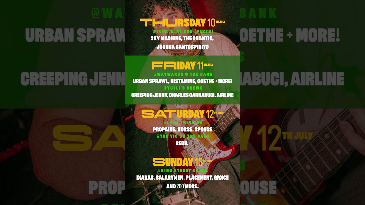 🎸 SYDNEY (& PERTH!) MUSIC LOVERS CHECK OUT THIS GIG GUIDE! 🎶