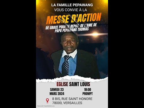 Messe d'action de grâce en mémoire de papa Thomas PEPAWANG