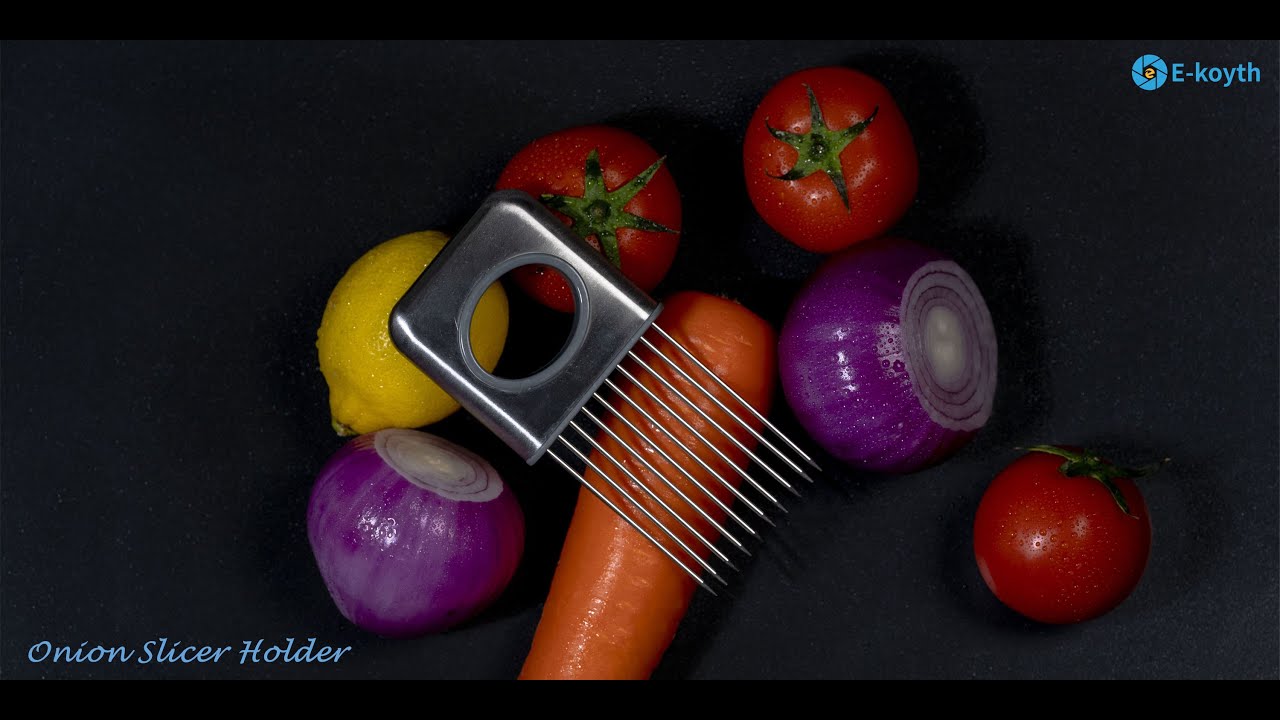 Onion Slicer Holder, Onion Cutter Potato Slicer, Food Slicing Assistant Vegetable Holder Slicer