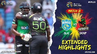 Extended Highlights | St Kitts and Nevis Patriots vs St Lucia Kings | CPL 2023