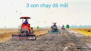 3 con máy xới quá tốc độ, tài xế chạy quá đỉnh #mayxoibanhxich #mayxoidat #maycay #maymoc