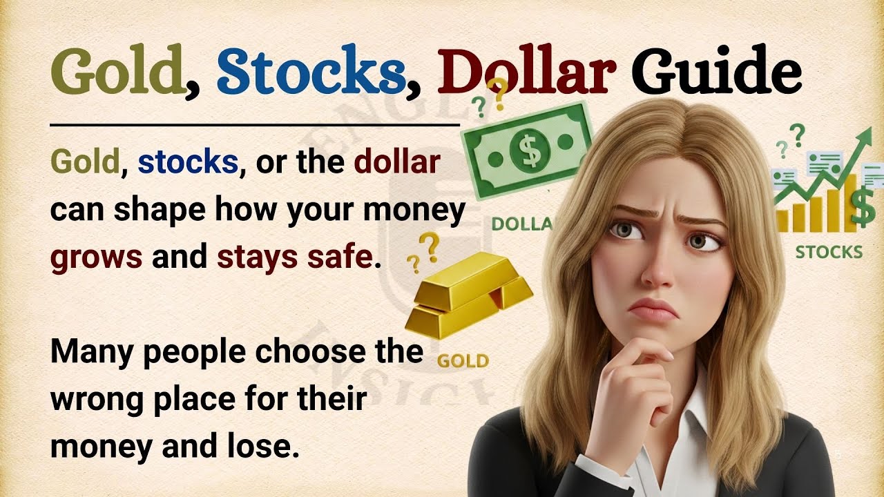 Gold, Stocks, or USD? Where to Invest Your Money | Learn English (A2-B1) | English Insights