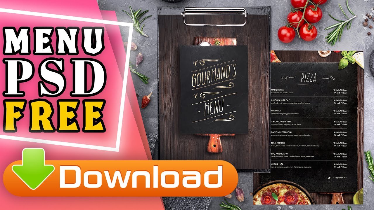 Restaurant Menu PSD File Free Download | Original PSD File | AA Graphic Design